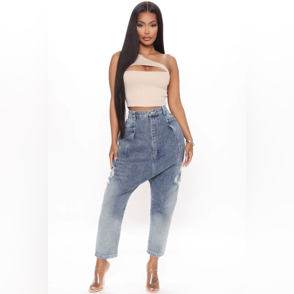 Distressed Slouchy Jean-XL